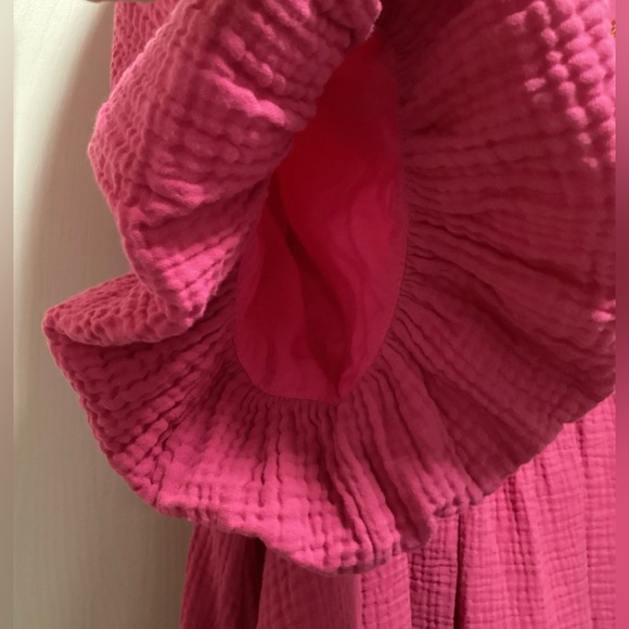 Veveret Pink Embroidered and Fully Lined Dress - Picture 7 of 7